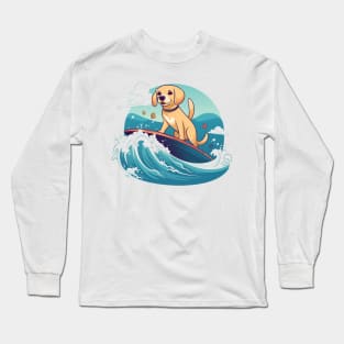 Surfing Pooch Long Sleeve T-Shirt